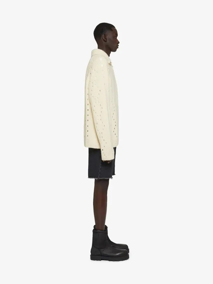 Bermuda Shorts In Denim Black Men Givenchy Pants and Shorts