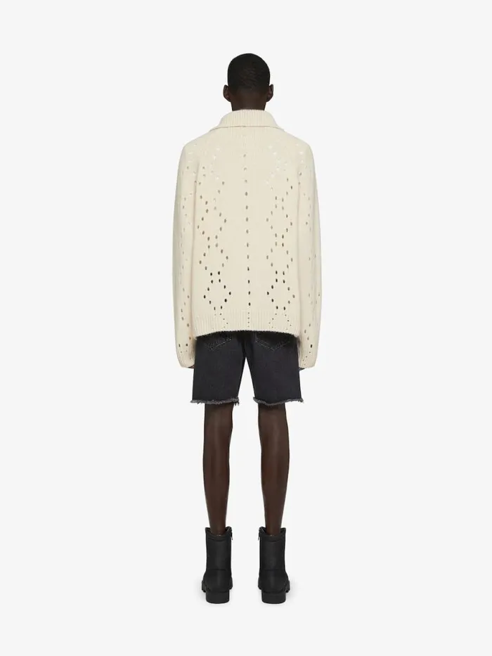 Bermuda Shorts In Denim Black Men Givenchy Pants and Shorts