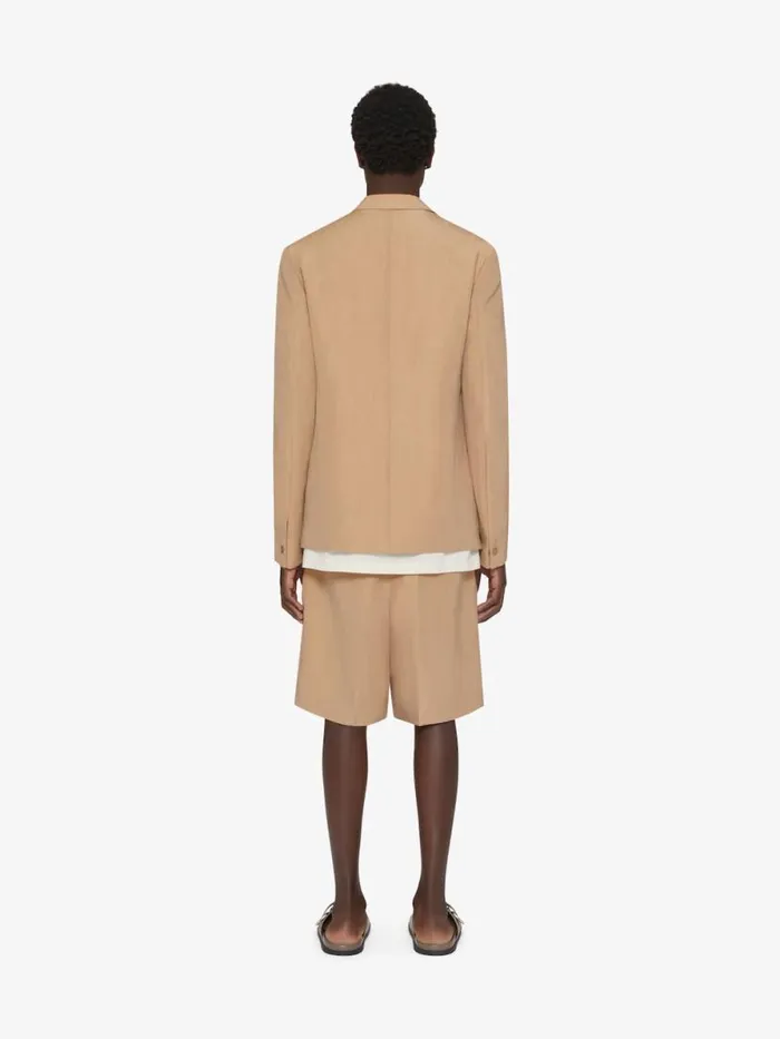 Bermuda Shorts In Linen Tan Men Givenchy Pants and Shorts