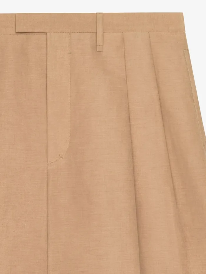 Bermuda Shorts In Linen Tan Men Givenchy Pants and Shorts