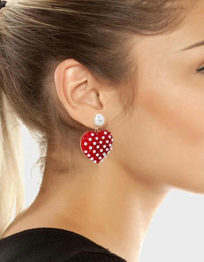 Betsey Johnson Women DEAR BETSEY BOW AND ARROW EARRINGS RED Betsey Johnson Women DEAR BETSEY BOW AND ARROW EARRINGS RED