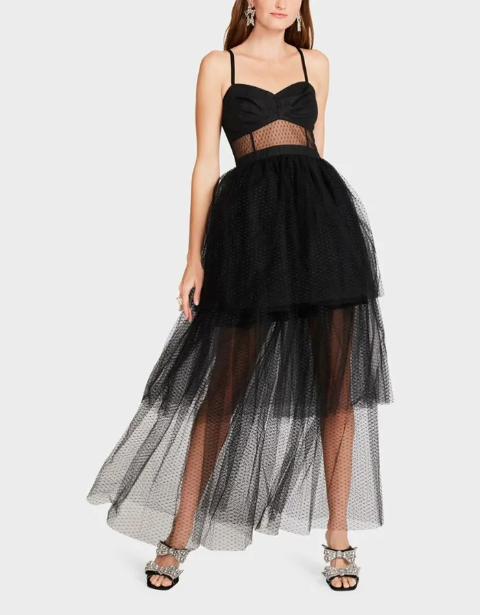 Betsey Johnson Women EMILY TULLE DRESS BLACK