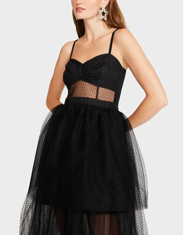 Betsey Johnson Women EMILY TULLE DRESS BLACK