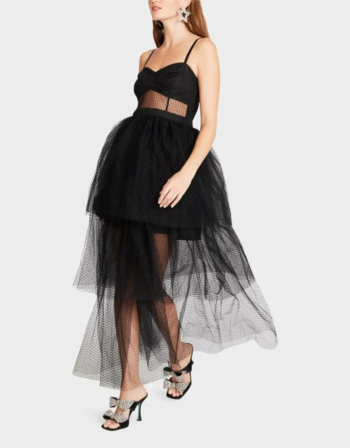 Betsey Johnson Women EMILY TULLE DRESS BLACK
