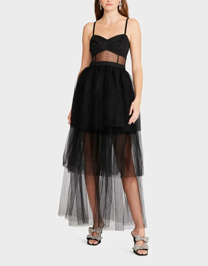 Betsey Johnson Women EMILY TULLE DRESS BLACK