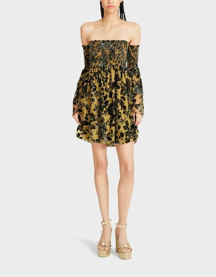 Betsey Johnson Women ESSIE MINI DRESS YELLOW Yellow