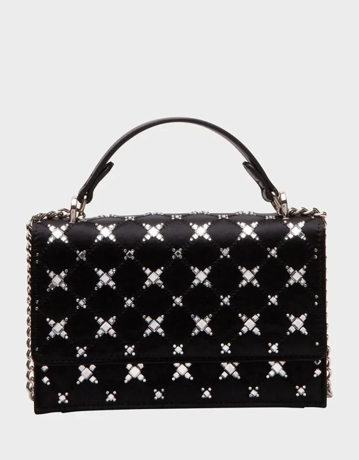 Betsey Johnson Women GEMSTONE CONVERTIBLE BAG BLACK
