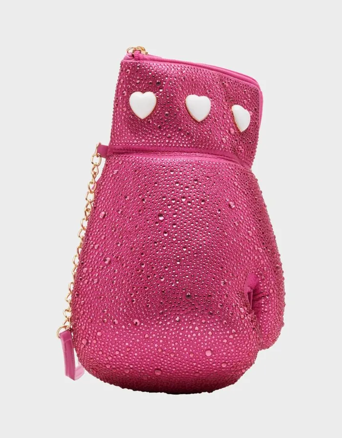Betsey Johnson Women KITSCH FIGHT LIKE A GIRL CROSSBODY PINK