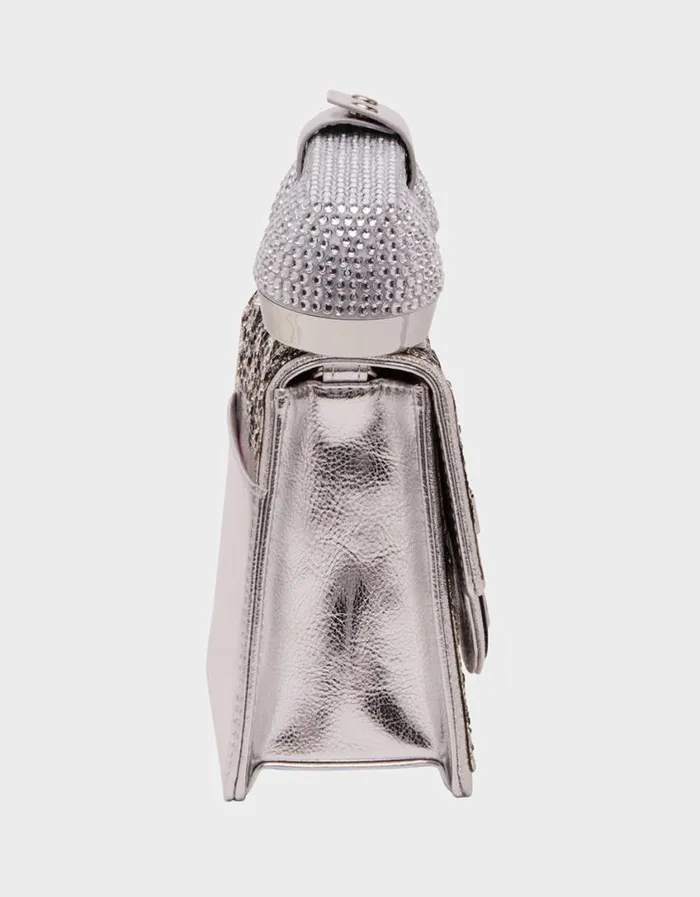 Betsey Johnson Women KITSCH SKULL PHONE BAG SILVER Silver Betsey Johnson Women KITSCH SKULL PHONE BAG SILVER Silver