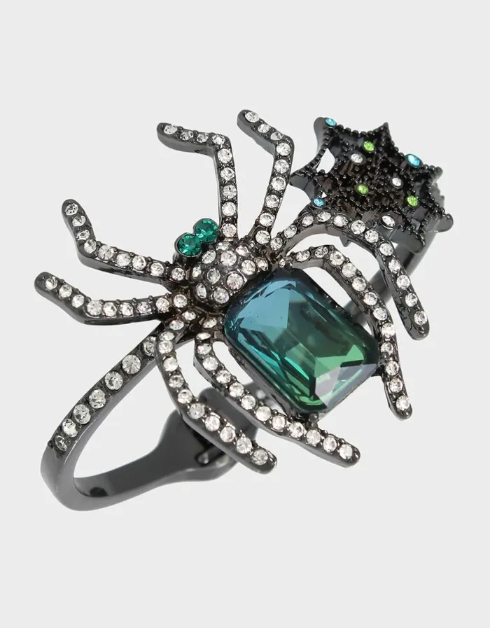 Betsey Johnson Women RICH WITCH SPIDER BANGLE GREEN Betsey Johnson Women RICH WITCH SPIDER BANGLE GREEN
