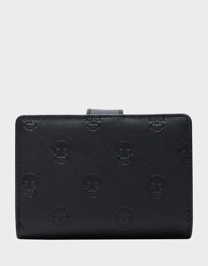 Betsey Johnson Women SKULLICIOUS BIFOLD WALLET BLACK Betsey Johnson Women SKULLICIOUS BIFOLD WALLET BLACK