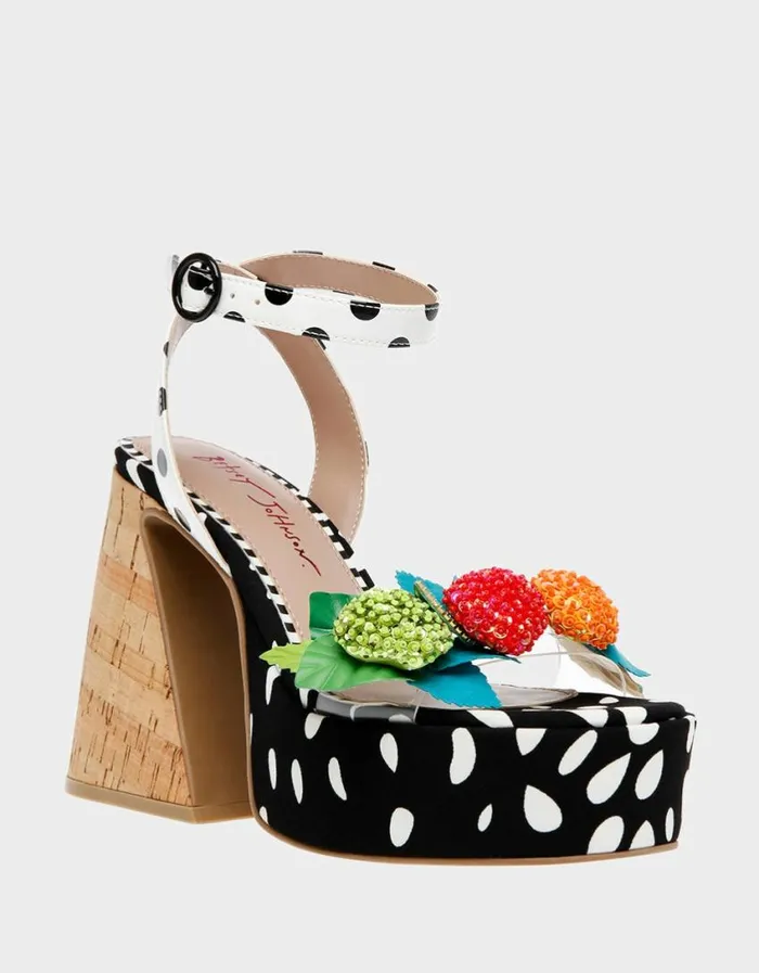 Betsey Johnson Women SPRITE BLACKWHITE Black White Betsey Johnson Women SPRITE BLACKWHITE Black White