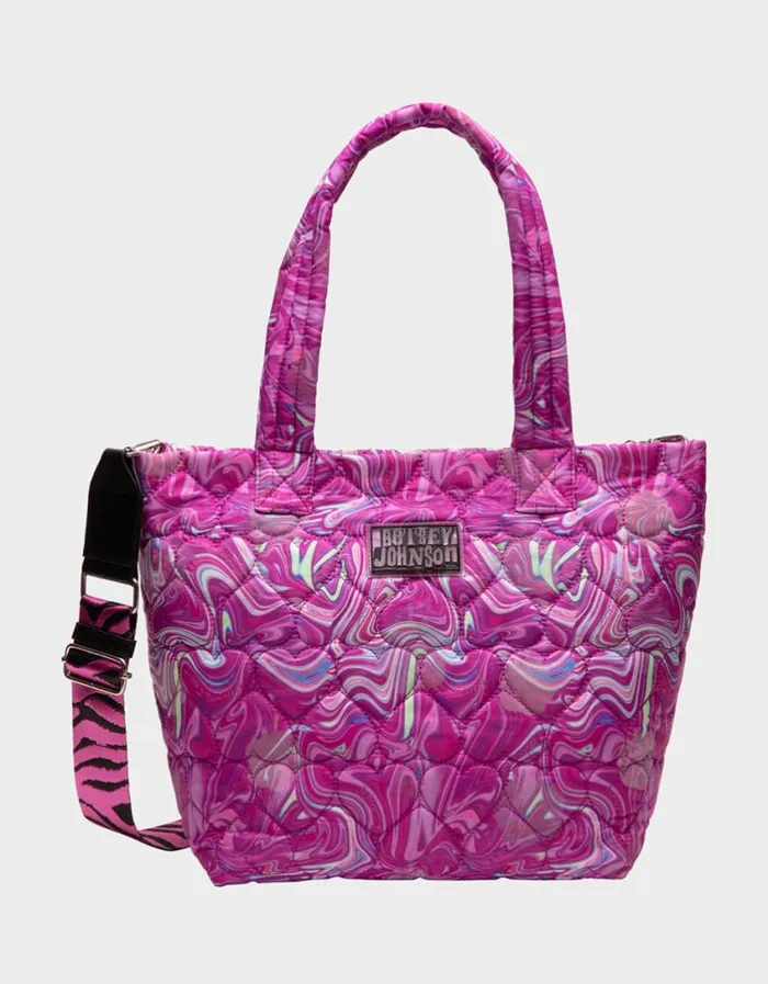 Betsey Johnson Women TEMPERATURE CHANGING TOTE PINK MULTI