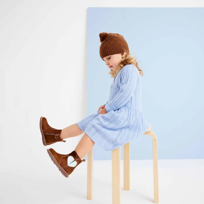 bisgaardshoes maggie squirrel fur Brown KIDS Winter boots