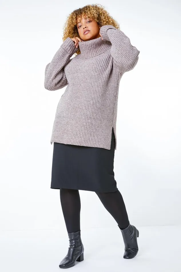 Black Curve Ribbed Pencil Skirt Women Roman Skirts