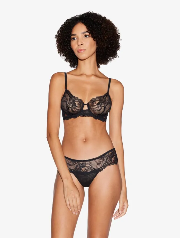 Black Lace Underwired Bra Lingerie La Perla Underwired