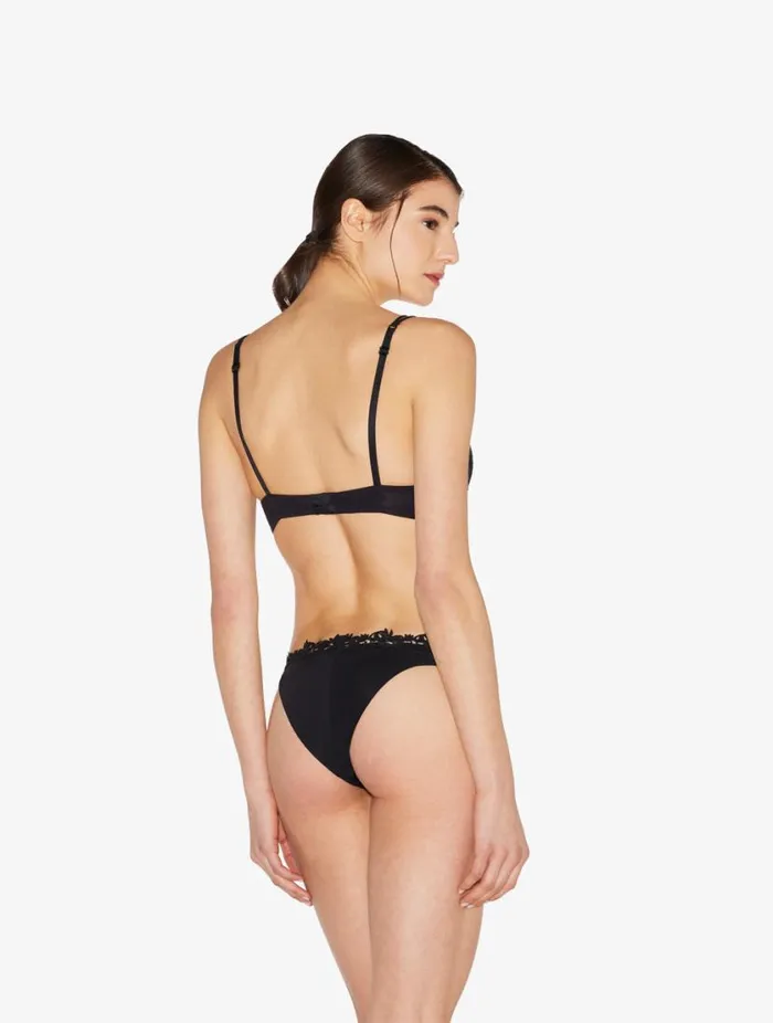 Black Pushup Bra With Macram Lingerie La Perla Padded