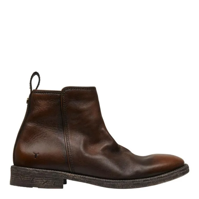 Boots Men Windsor Smith JULIUS TOBACCO LEATHER BOOTS