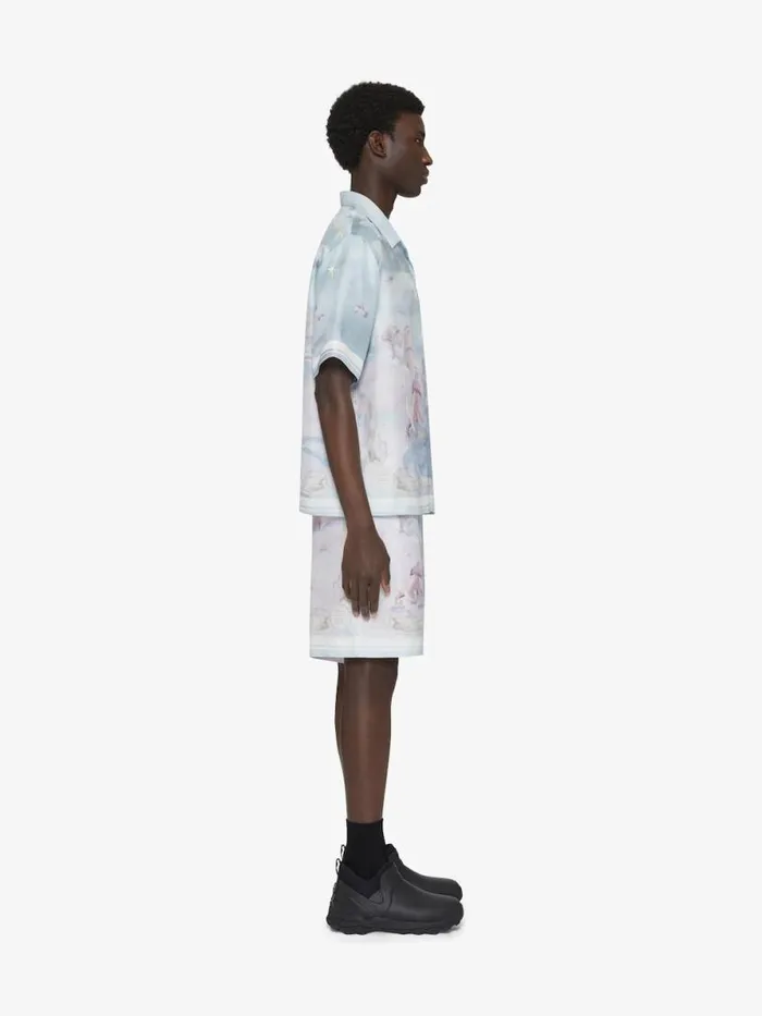 Boxy Fit Printed Shirt In Silk Multicolored Men Givenchy Shirts