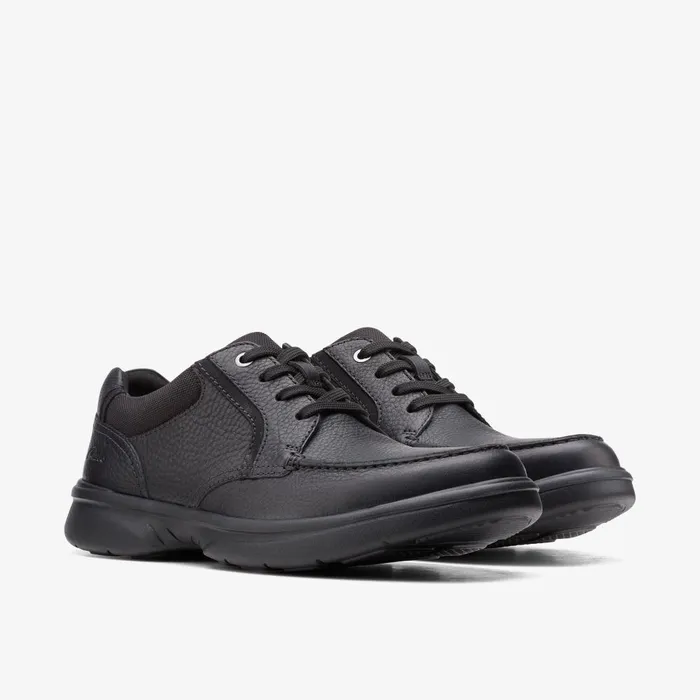 Bradley Vibe Black Tumbled Leather Men Clarks Casual Dress Shoes