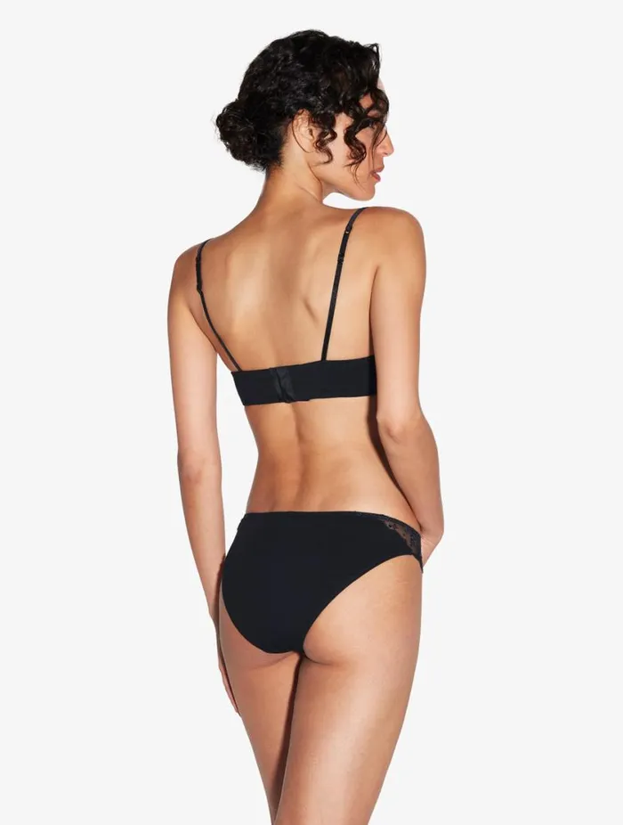 Bralette In Onyx With Embroidered Tulle Lingerie La Perla Bralette