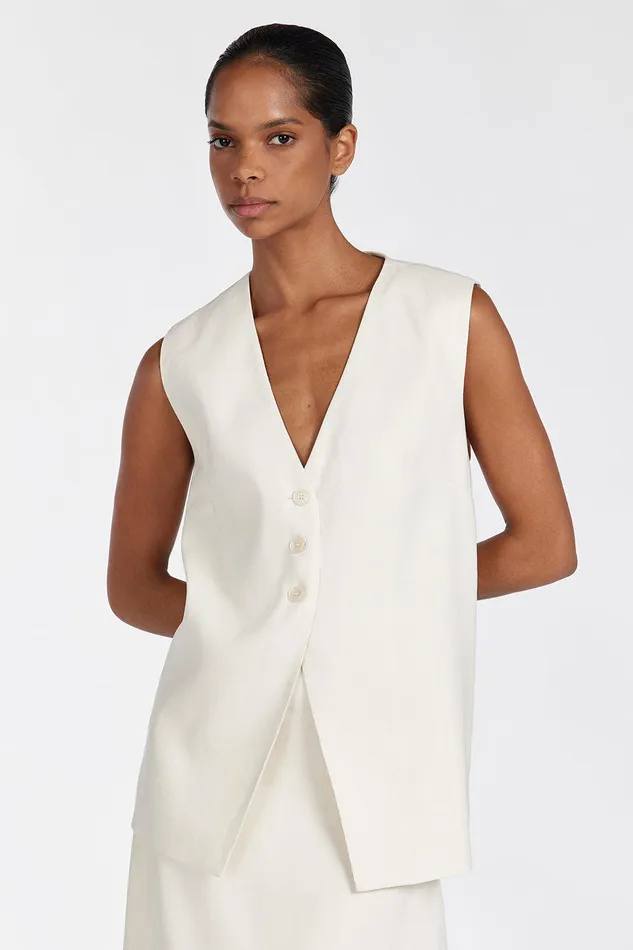 BRAX CREAM LONGLINE VEST Women DISSH Vests
