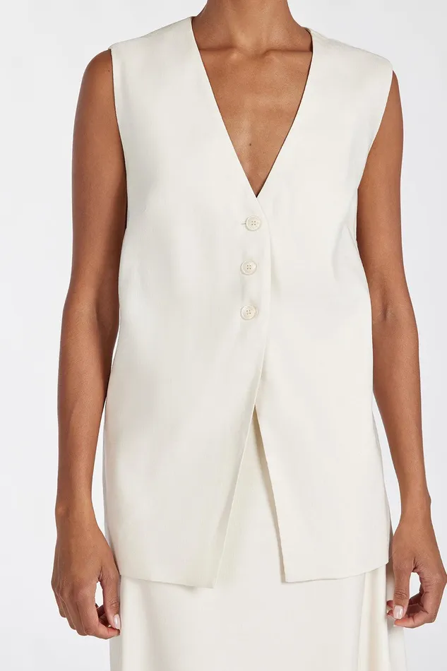 BRAX CREAM LONGLINE VEST Women DISSH Vests