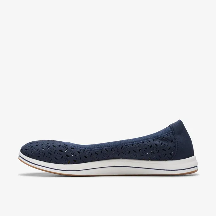 Breeze Roam Navy Women Clarks Flats