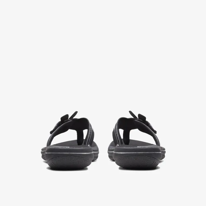 Brinkley Flora Black Patent Women Clarks Sandals and Flip Flops
