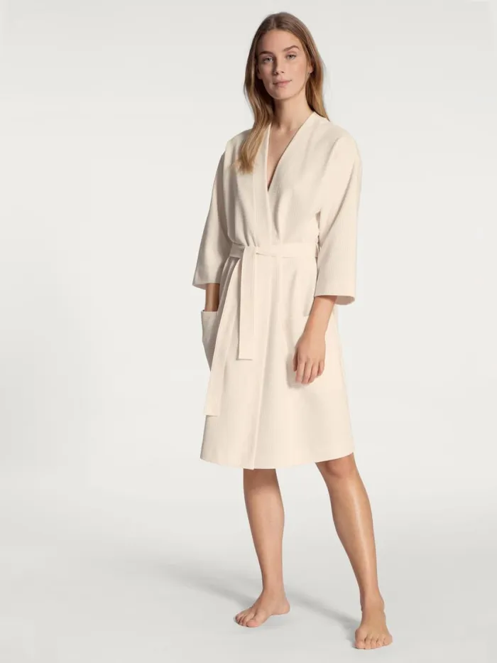 CALIDA Bathrobes Women Bathrobe Length 95cm Leisure White