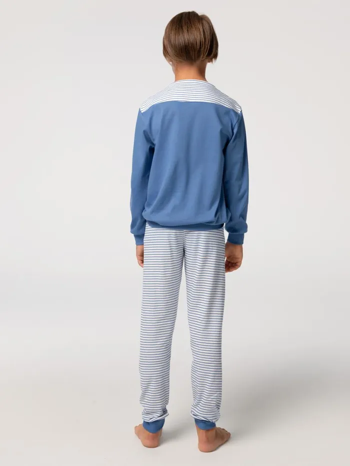 CALIDA For Babies Kids Pyjama With Cuff Bay Blue