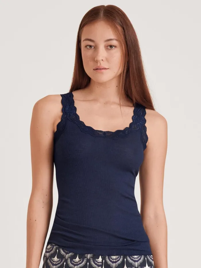 CALIDA Functional Underwear Women Tank Top Eclipse Blue