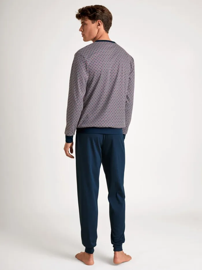 CALIDA Pyjamas Men Pyjama With Cuff Amaranth