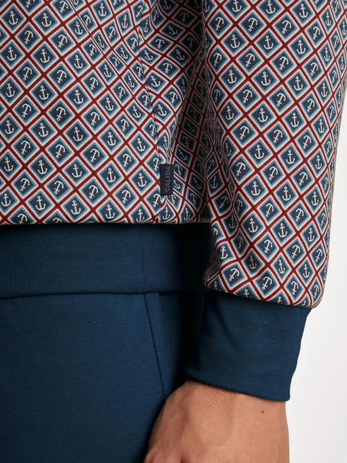 CALIDA Pyjamas Men Pyjama With Cuff Amaranth