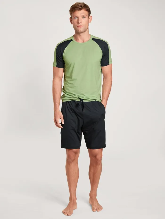 CALIDA Pyjamas Men Short Pyjamas Iris Green