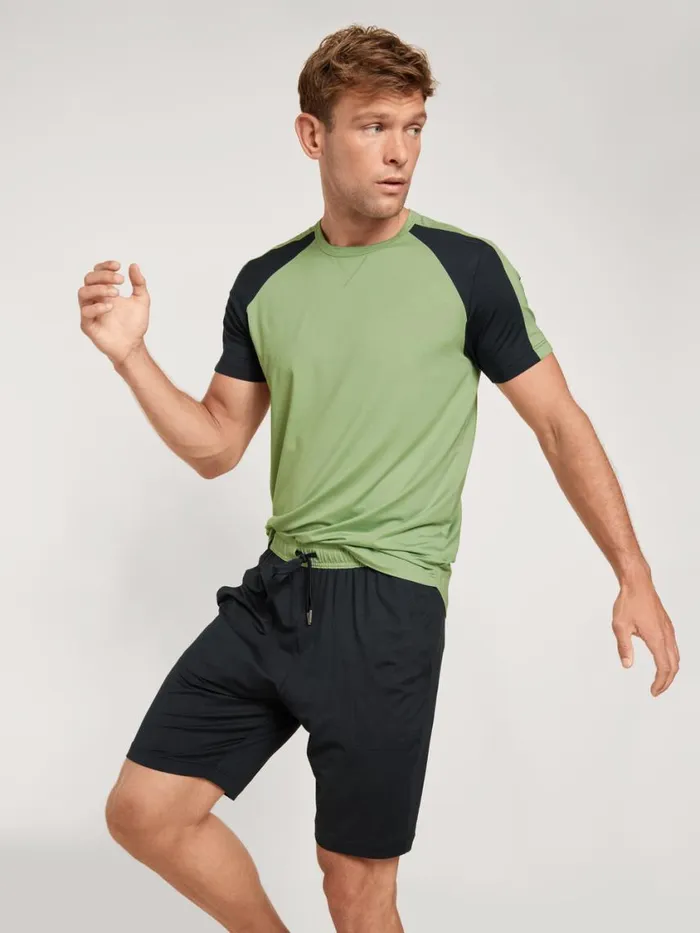 CALIDA Pyjamas Men Short Pyjamas Iris Green