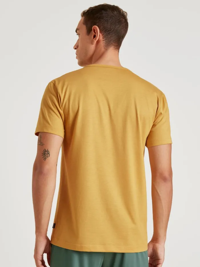 CALIDA Shirts Men Tshirt Cradle To Cradle Certified Sautere Yellow