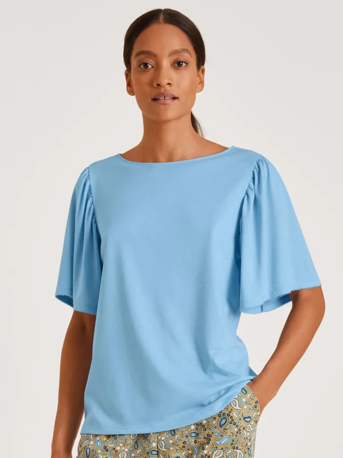 CALIDA Show All Women Shirt Short Sleeve Placid Blue