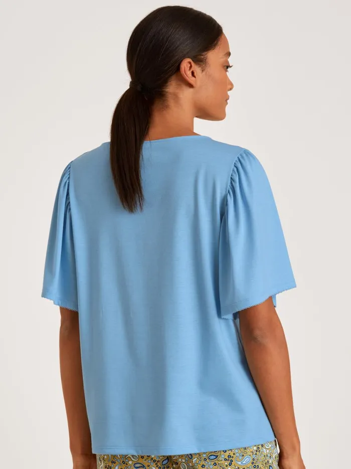 CALIDA Show All Women Shirt Short Sleeve Placid Blue