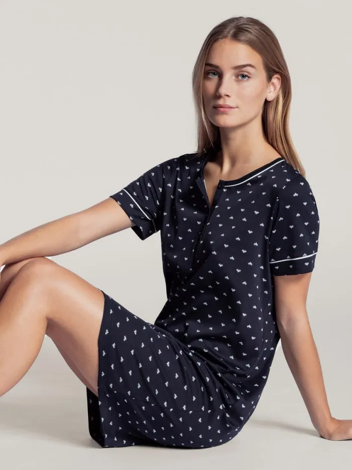 CALIDA Show All Women Sleepshirt Length 95cm Dark Lapis Blue