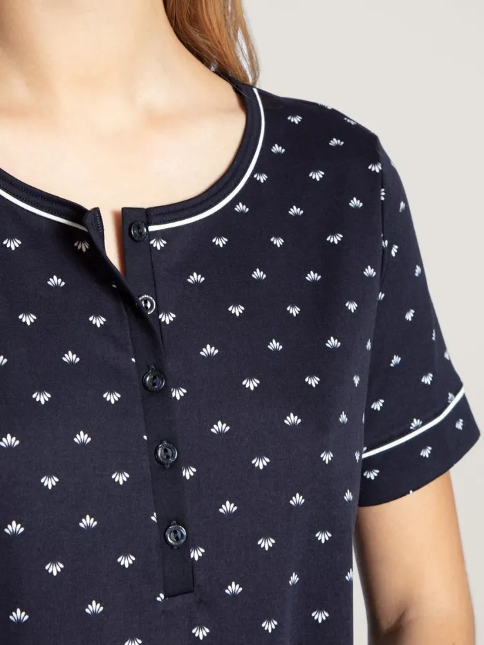 CALIDA Show All Women Sleepshirt Length 95cm Dark Lapis Blue