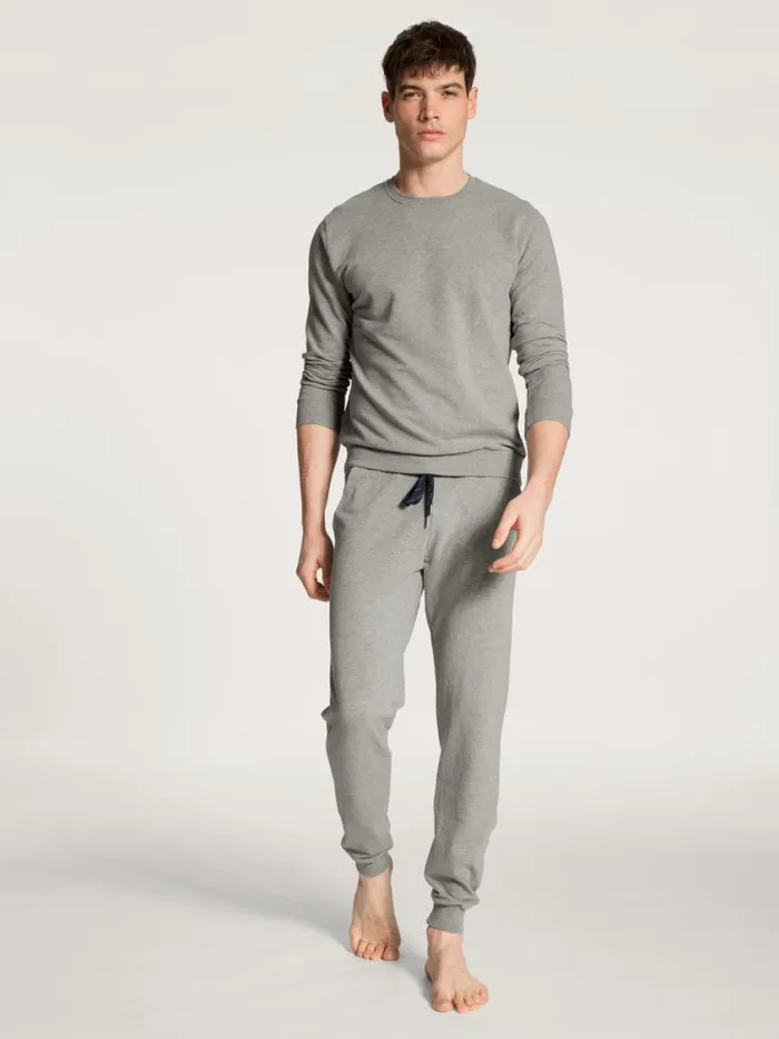 CALIDA Sweatshirts and Jackets Men Sweatshirt Carbon Mel