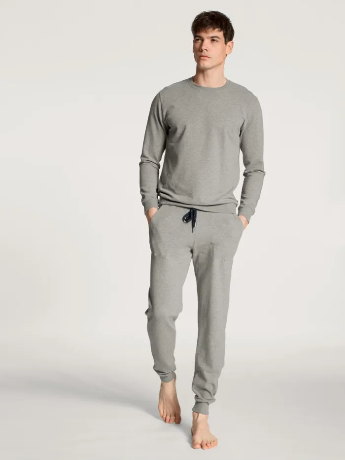 CALIDA Sweatshirts and Jackets Men Sweatshirt Carbon Mel