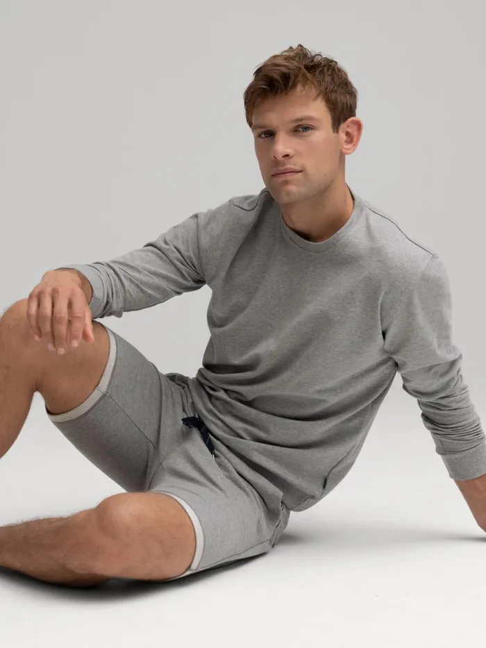 CALIDA Sweatshirts and Jackets Men Sweatshirt Carbon Mel