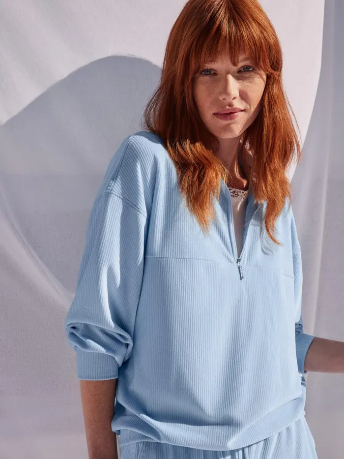 CALIDA Sweatshirts and Jackets Women Pullover Cerulean Blue