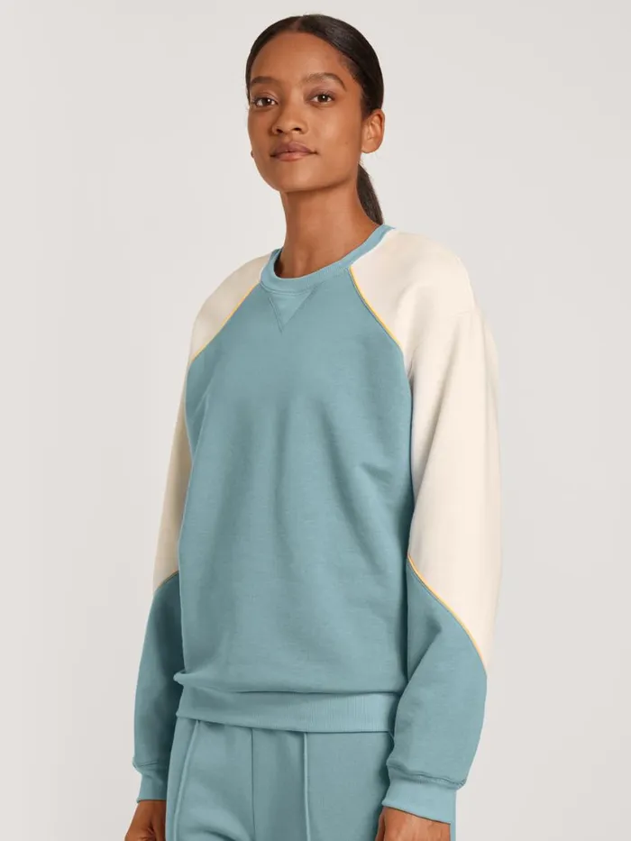 CALIDA Sweatshirts and Jackets Women Sweatshirt Cradle To Cradle Certified Blue Satin