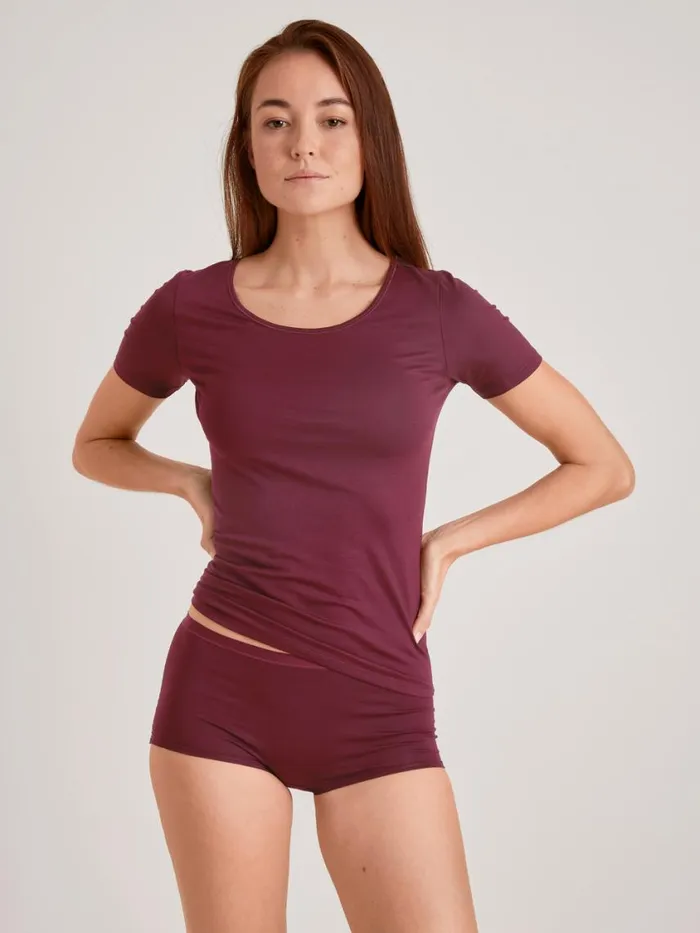 CALIDA Tops Women Shirt Shortsleeve English Red