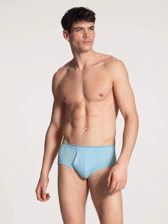 CALIDA Underpants Men Classic Brief With Fly Eisblau