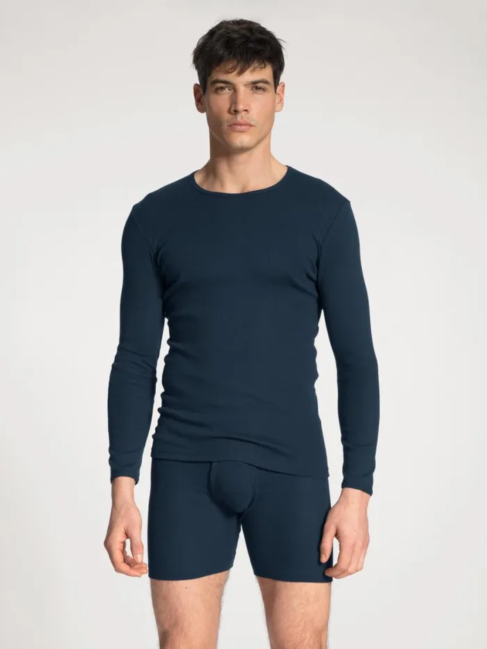CALIDA Undershirts Men Shirt Long Sleeve Admiral