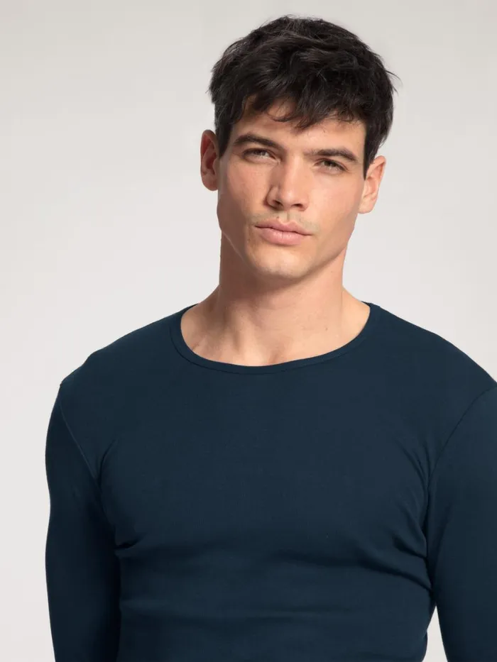 CALIDA Undershirts Men Shirt Long Sleeve Admiral